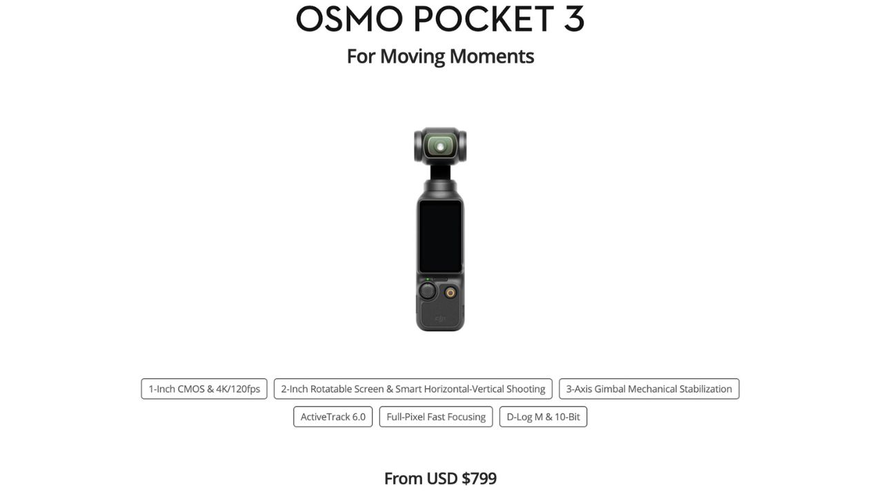 DJI Osmo Pocket Moving Movement